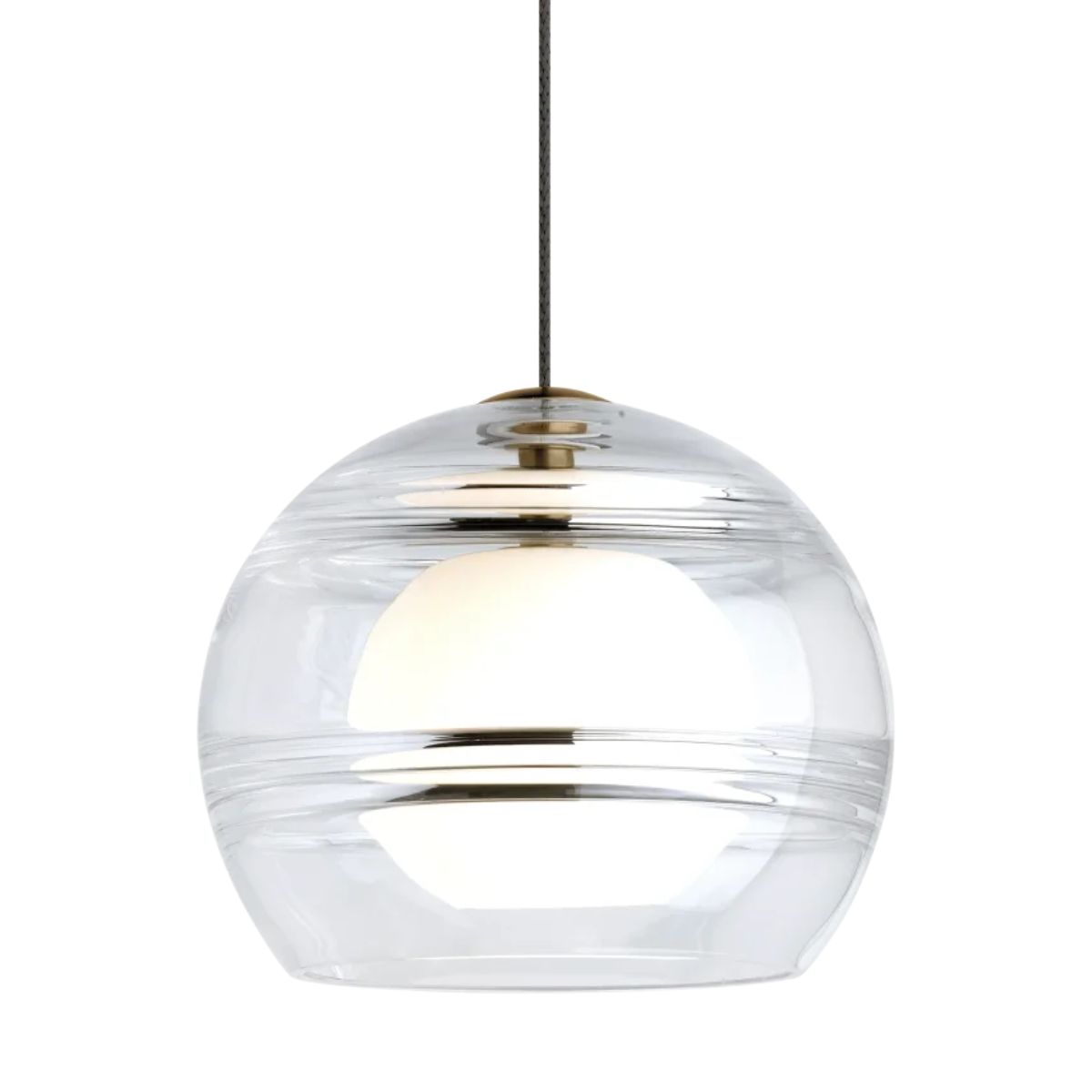 Sedona 6 in. Monorail Halogen Pendant Light Brass finish with Clear glass