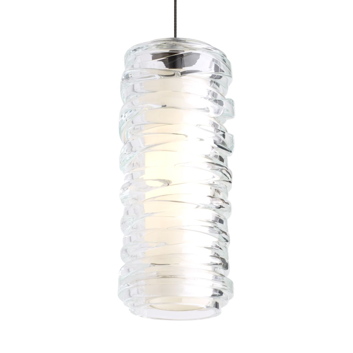 Leigh 3 in. Halogen Pendant Light MP Clear Glass Chrome Finish