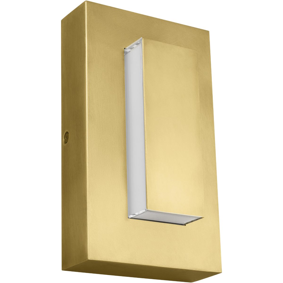 Aspen 8 In. LED Outdoor Wall Sconce Natural Brass Finish - Bees Lighting