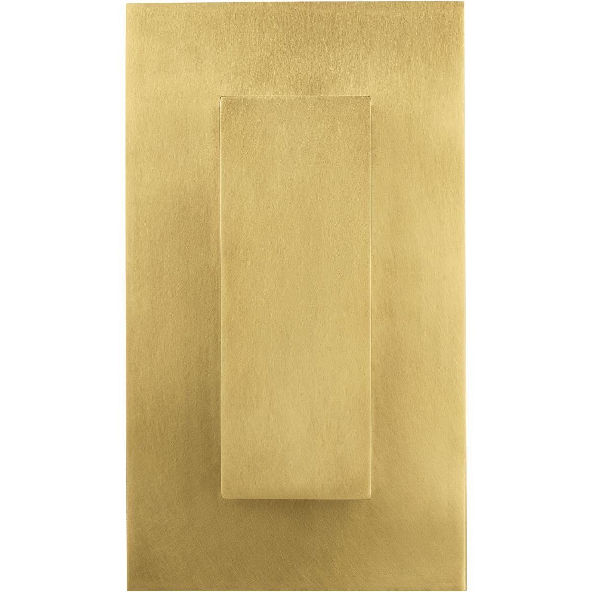 Aspen 8 In. LED Outdoor Wall Sconce Natural Brass Finish - Bees Lighting