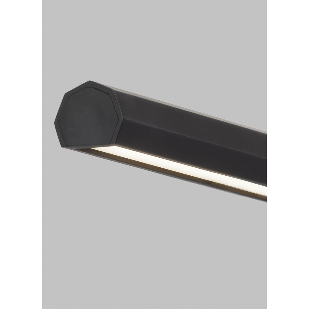 Plural Faceted 12" LED picture light 3000K nightshade black finish - Bees Lighting