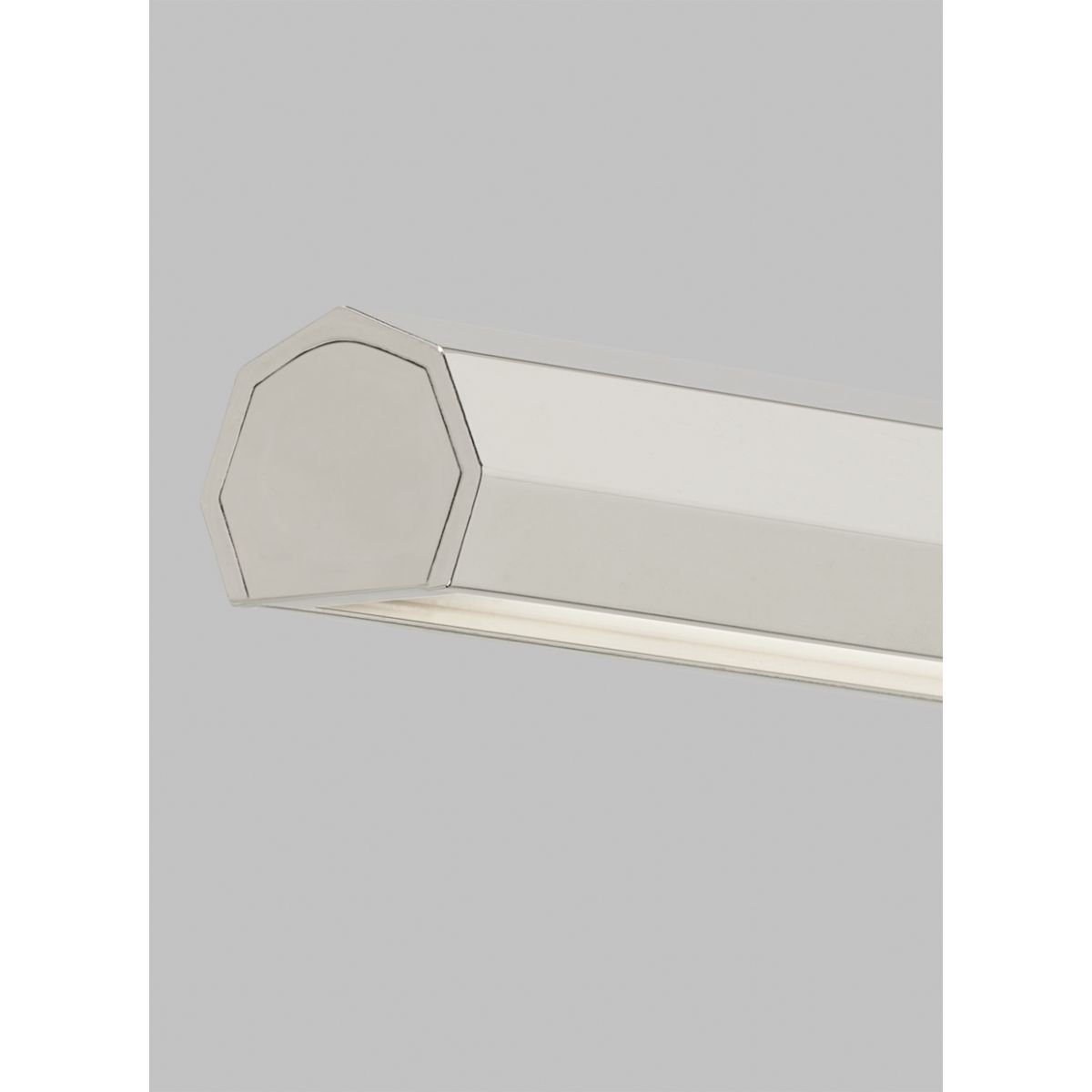 Plural Faceted 12" LED picture light 2700K polished nickel finish - Bees Lighting