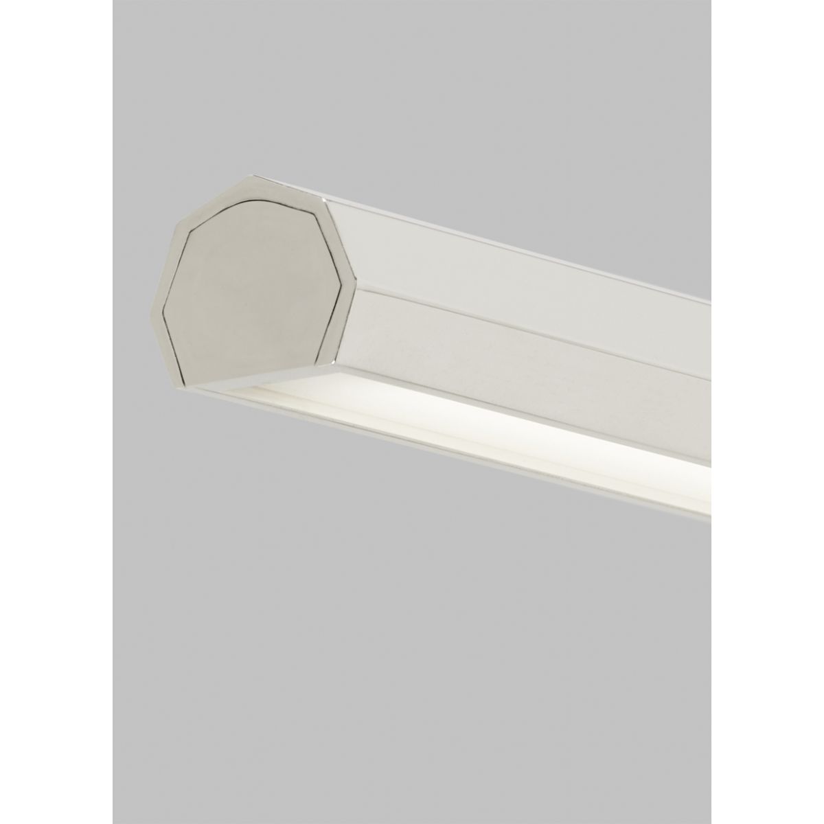 Plural Faceted 12" LED picture light 2700K polished nickel finish - Bees Lighting