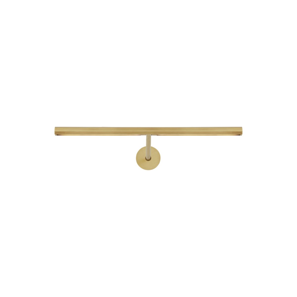 Plural Faceted 12" LED picture light 3000K natural brass finish - Bees Lighting