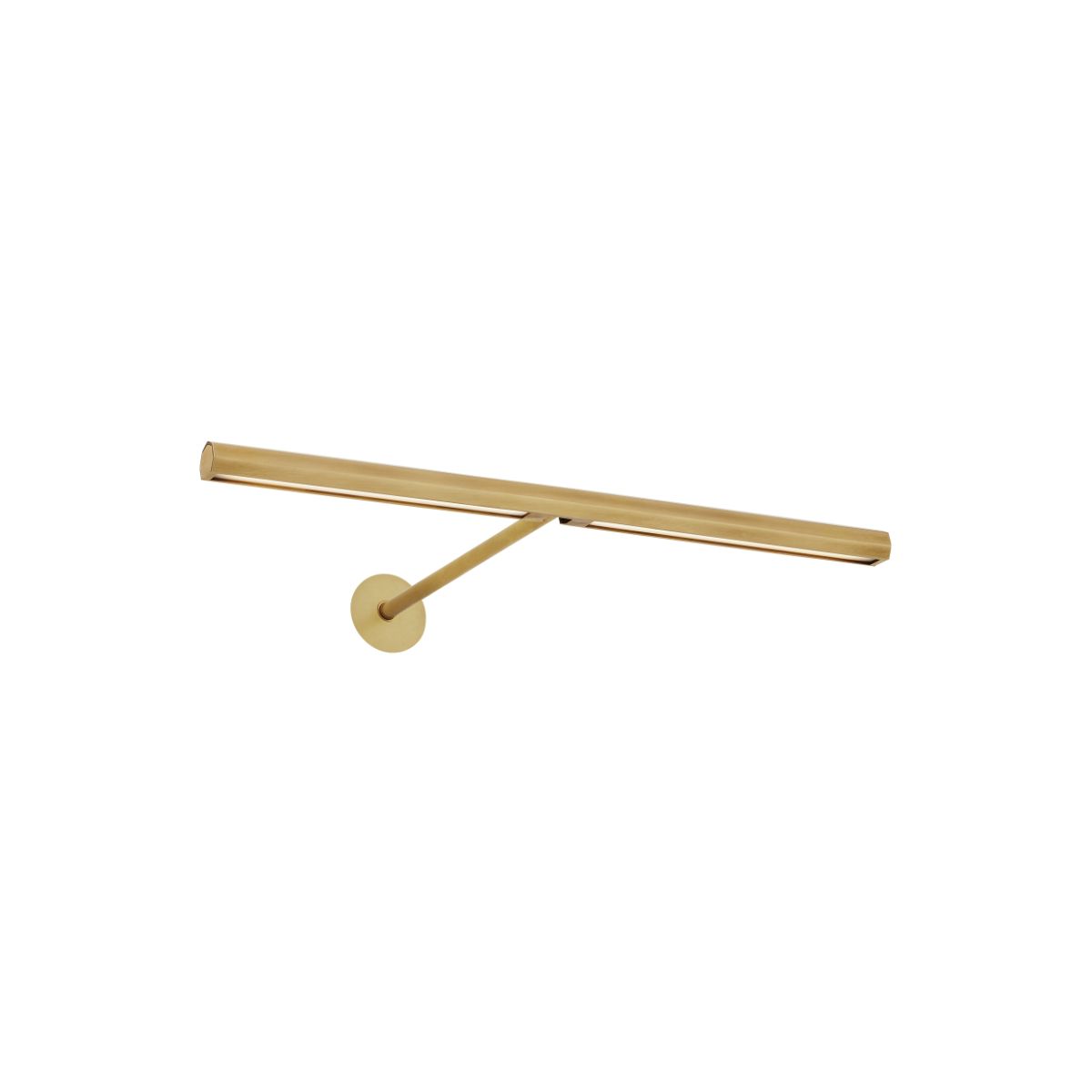 Plural Faceted 12" LED picture light 3000K natural brass finish - Bees Lighting