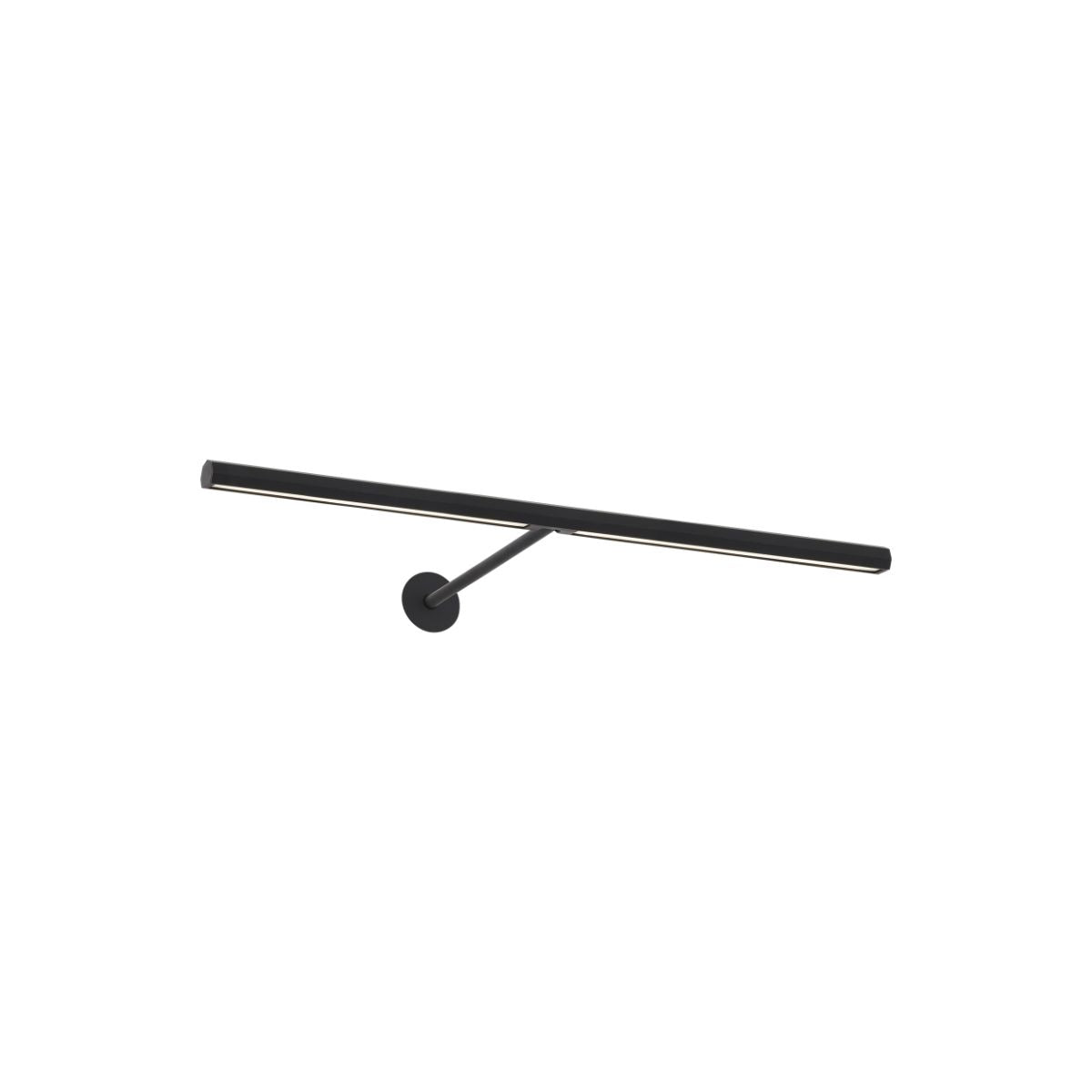 Plural Faceted 18" LED picture light 2700K nightshade black finish - Bees Lighting