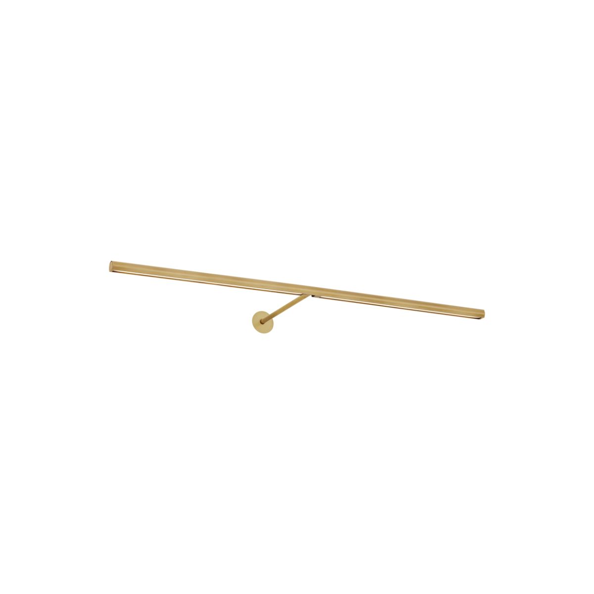 Plural Faceted 30" LED picture light 2700K natural brass finish - Bees Lighting