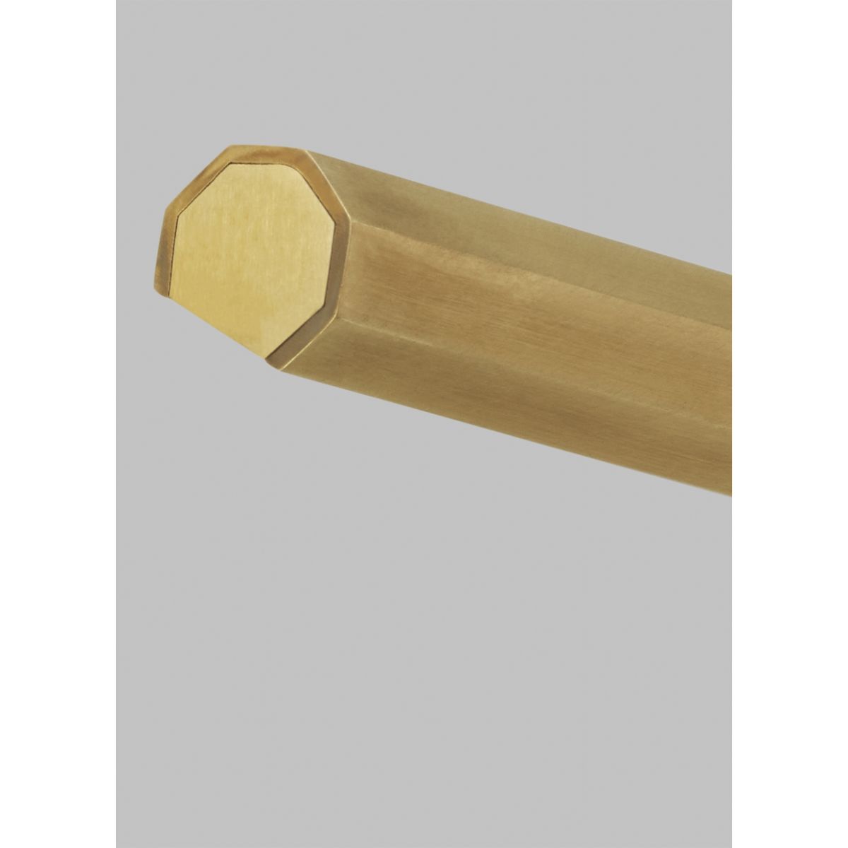 Plural Faceted 30" LED picture light 2700K natural brass finish - Bees Lighting