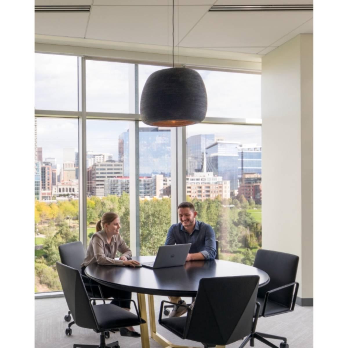 Karam Large 21 in. Pendant Light Black Finish - Bees Lighting