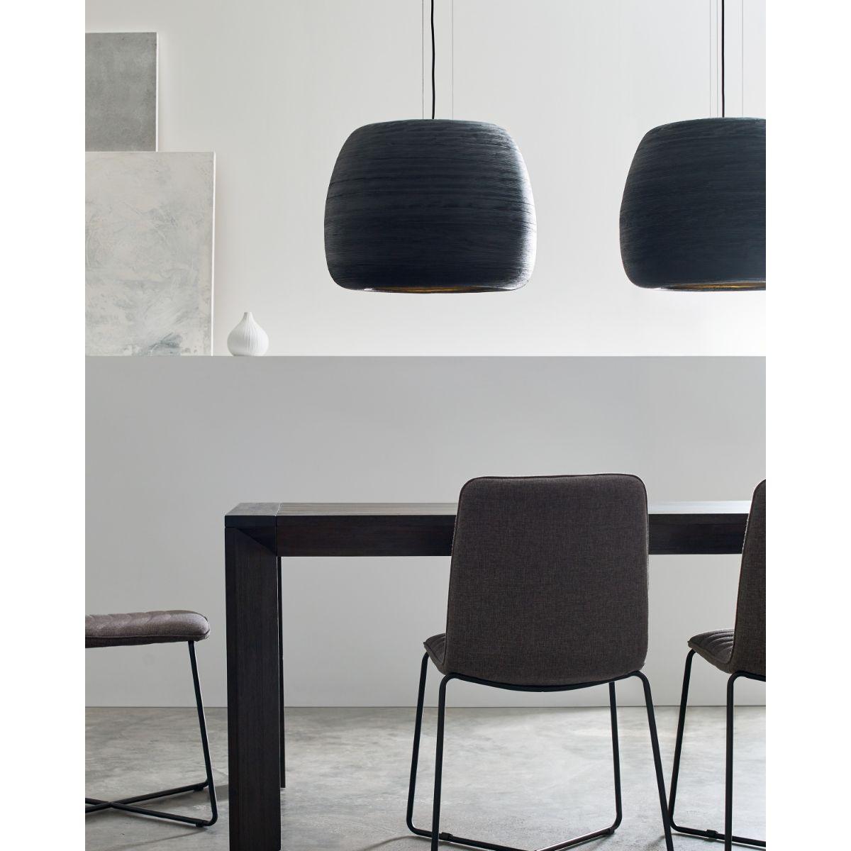 Karam Large 21 in. Pendant Light Black Finish - Bees Lighting