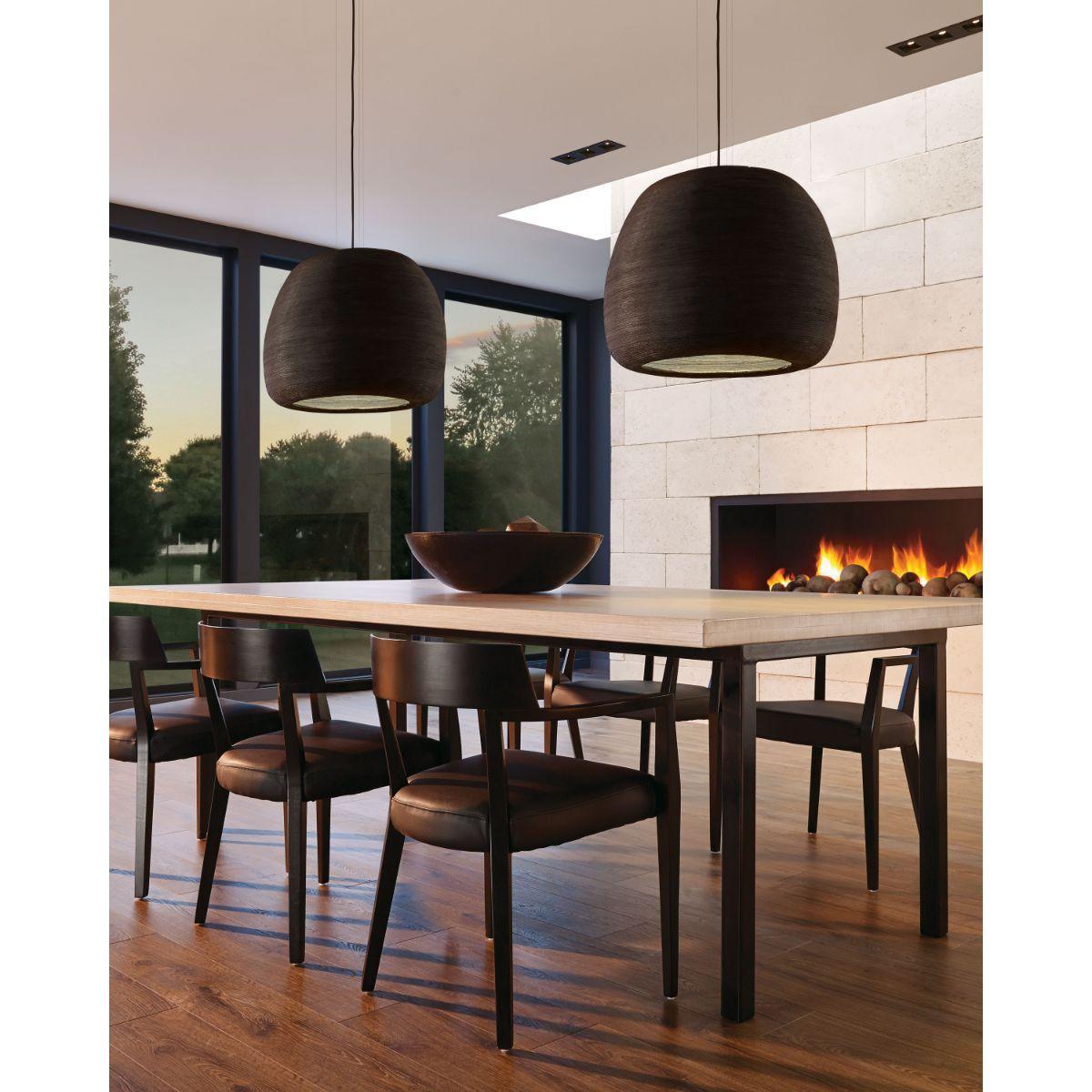 Karam Large 21 in. Pendant Light Black Finish - Bees Lighting