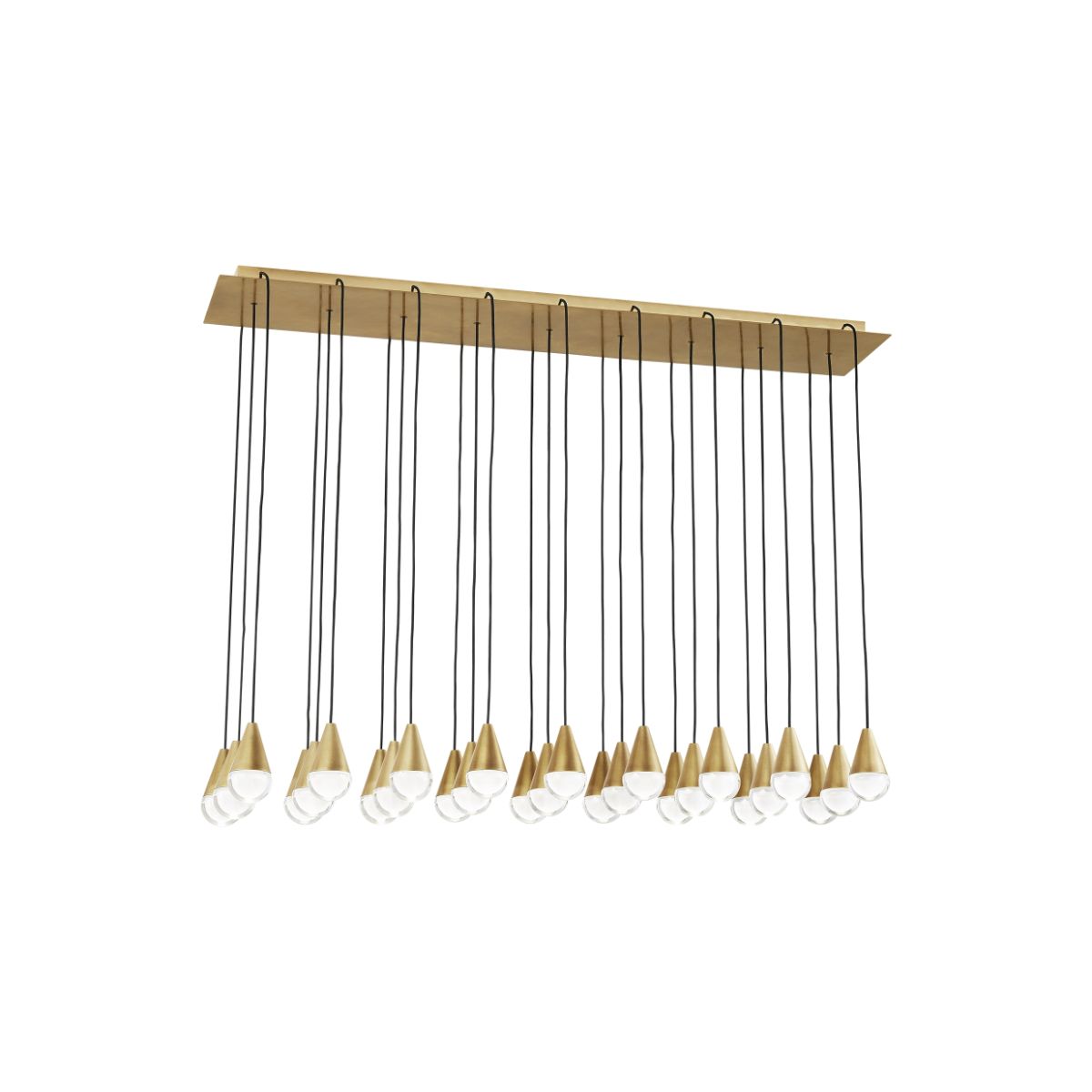 CUPOLA 47 in. 27 Lights LED Chandelier 120V Natural Brass Finish - Bees Lighting