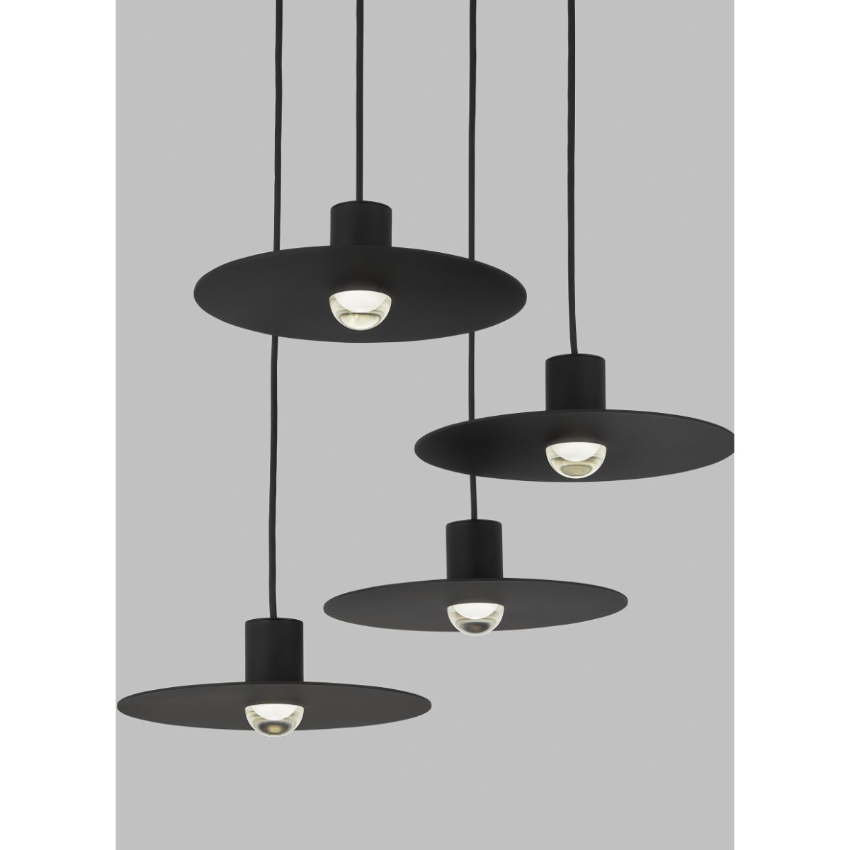 EAVES 16 in. 4 Lights LED Chandelier 120-277V Black Finish - Bees Lighting