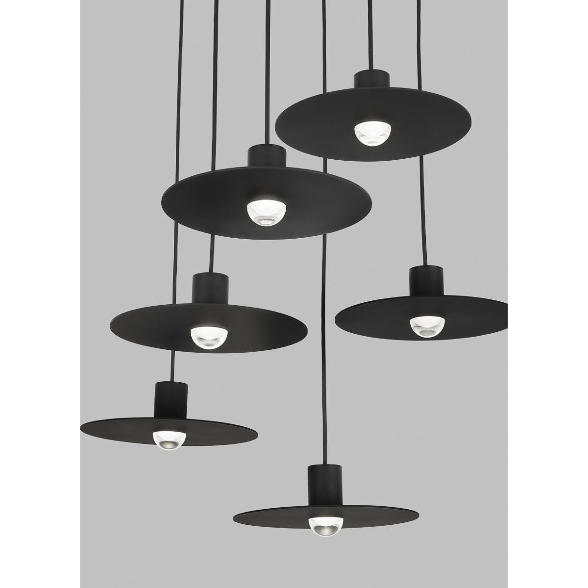EAVES 16 in. 6 Lights LED Chandelier 120-277V Black Finish - Bees Lighting