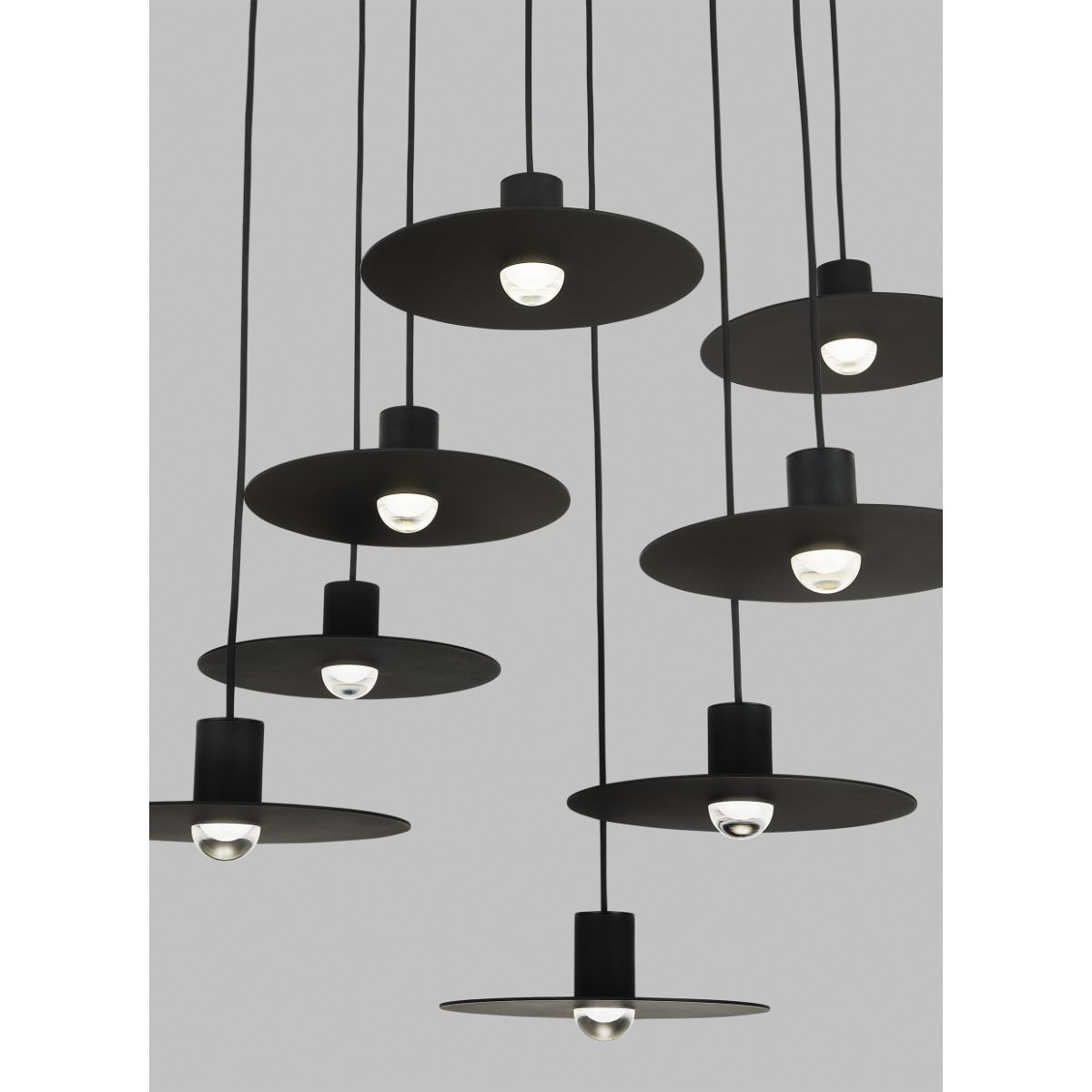 EAVES 16 in. 8 Lights LED Chandelier 120-277V Black Finish - Bees Lighting