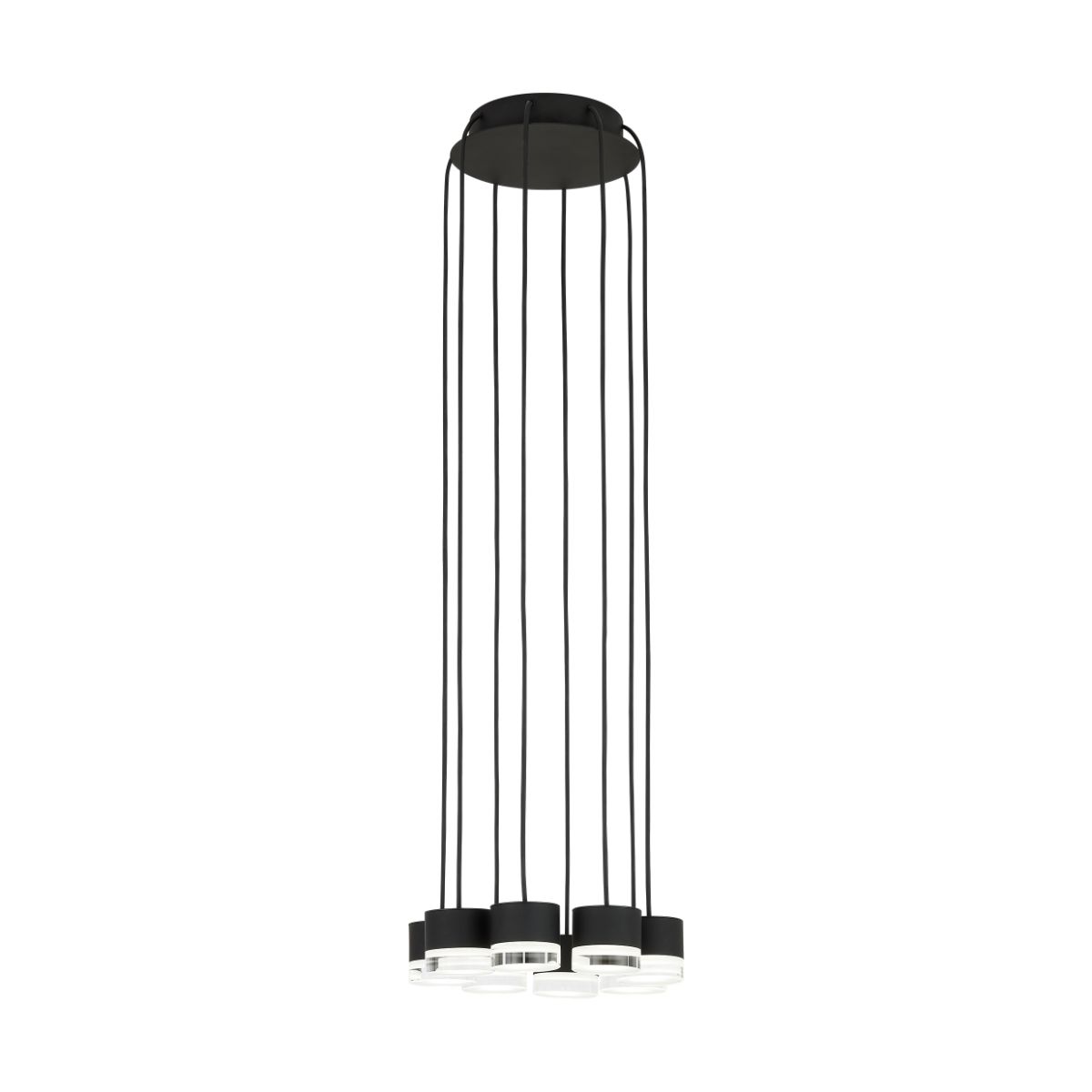 Gable 8 Lights LED Chandelier 120-277V Black Finish - Bees Lighting