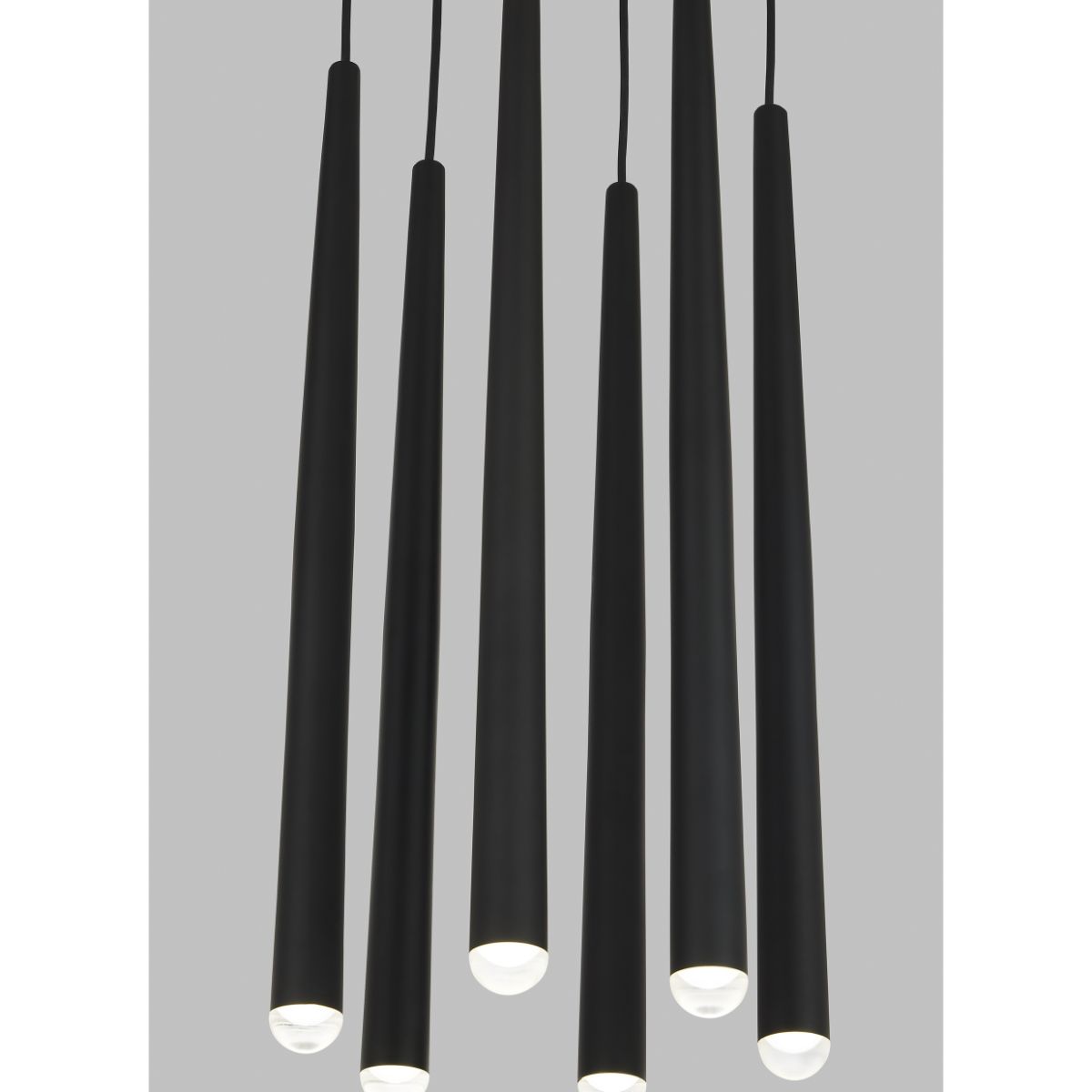 Pylon 6 Lights LED Chandelier 120-277V Black Finish - Bees Lighting