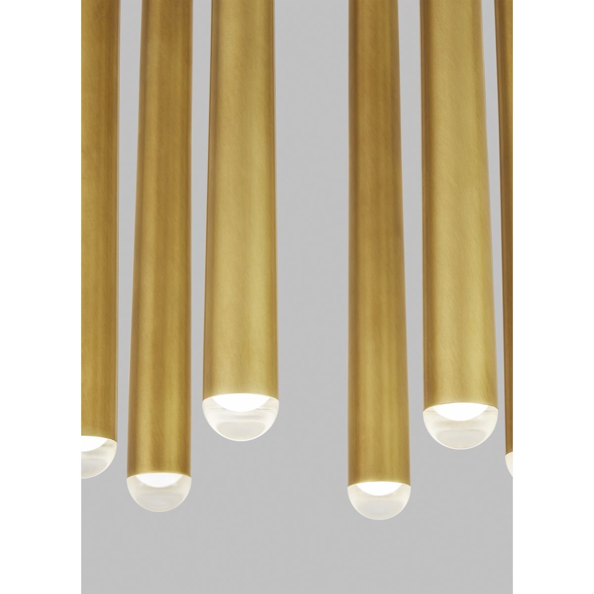 Pylon 6 Lights LED Chandelier 120-277V Natural Brass Finish - Bees Lighting