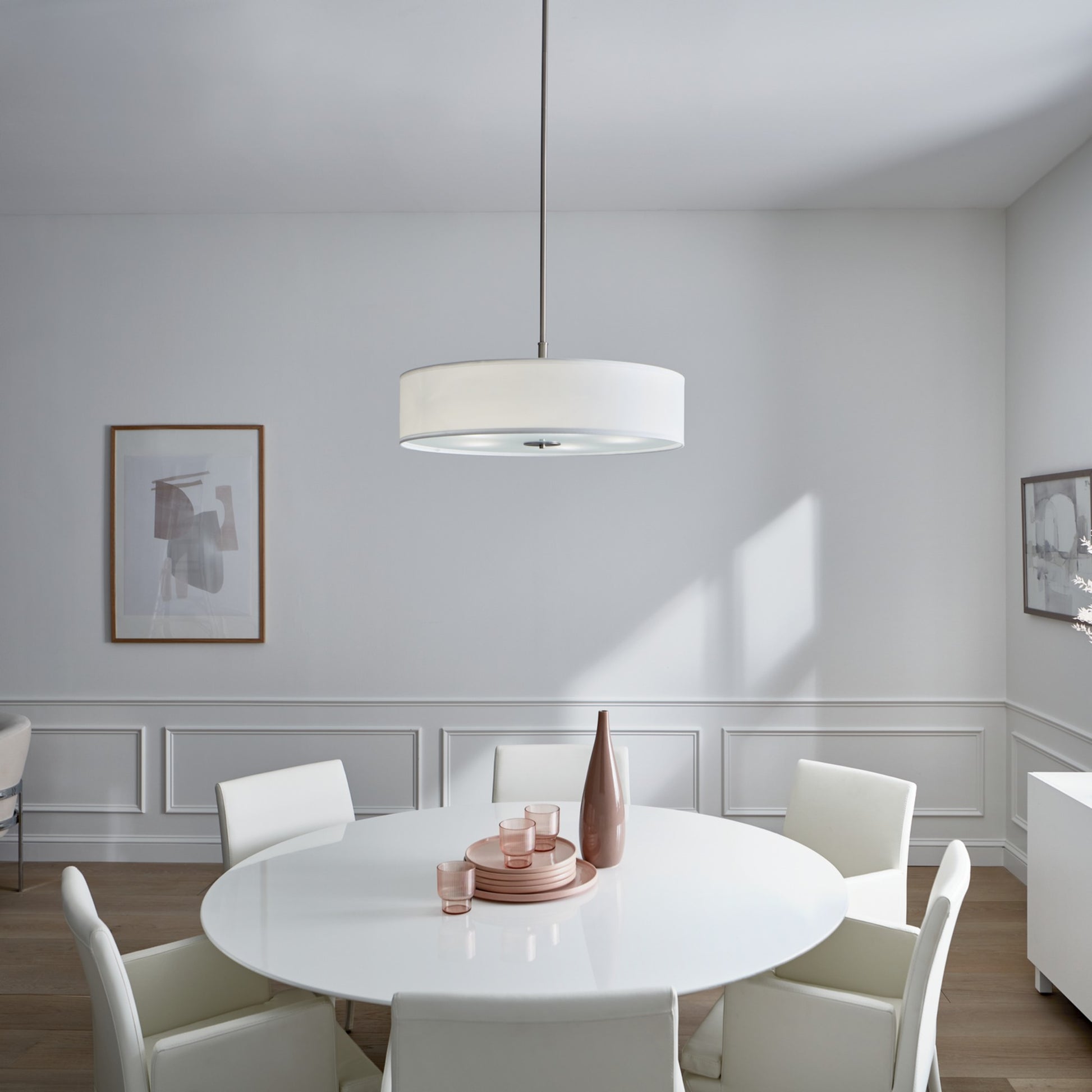 30" 5-Light Convertible Pendant, Brushed Nickel Finish - Bees Lighting
