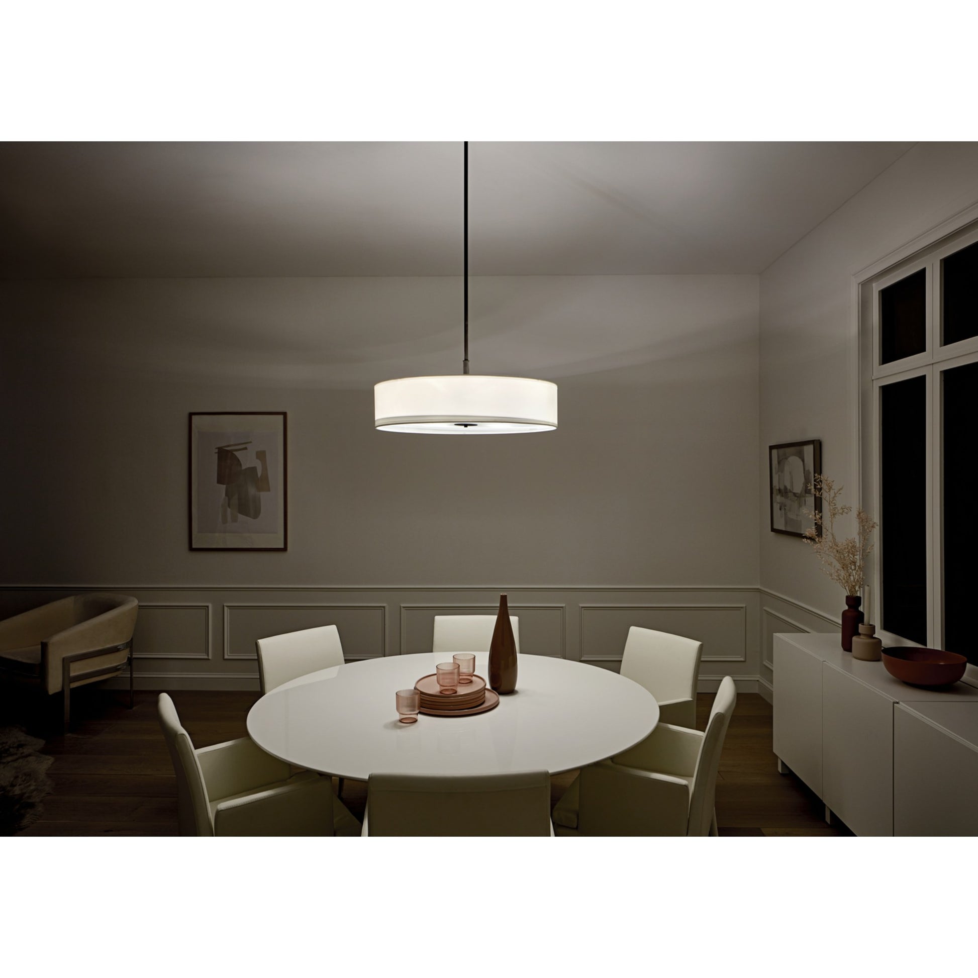 30" 5-Light Convertible Pendant, Olde Bronze Finish - Bees Lighting