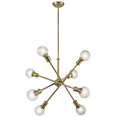 Kichler Armstrong 30 in. 8-Light Chandelier Natural Brass