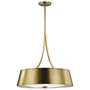Maclain 24" 4-Light Chandelier, Natural Brass Finish - Bees Lighting