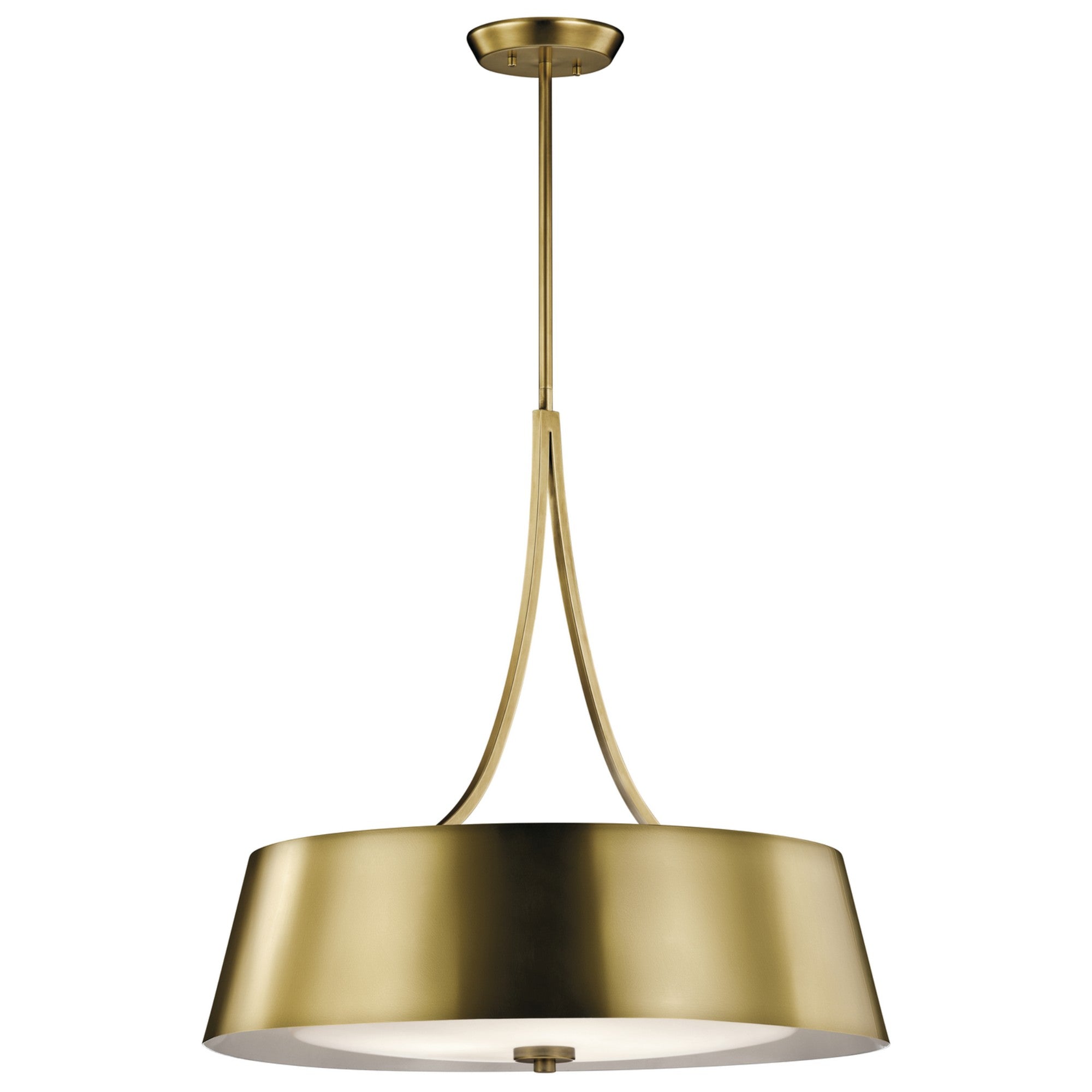 Maclain 24" 4-Light Chandelier, Natural Brass Finish - Bees Lighting