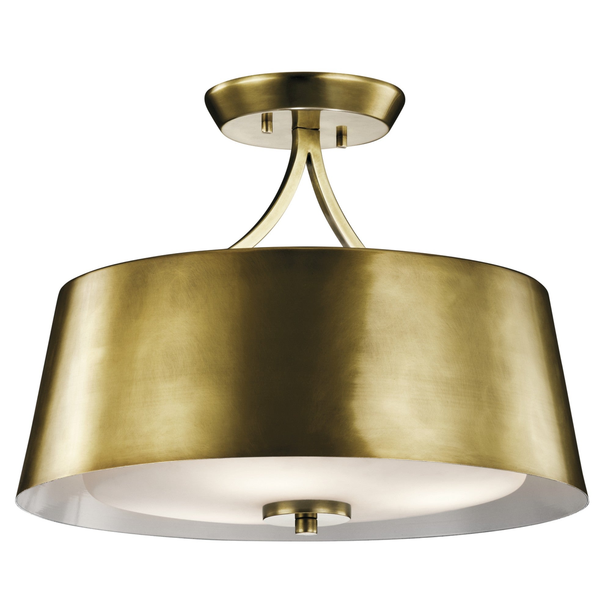 Maclain 16" 3-Lights Convertible Pendant/Semi Flush Mount Light Brass Finish - Bees Lighting