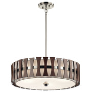 Cirus Convertible Pendant/Semi flush Mount Light, Auburn Stained - Bees Lighting