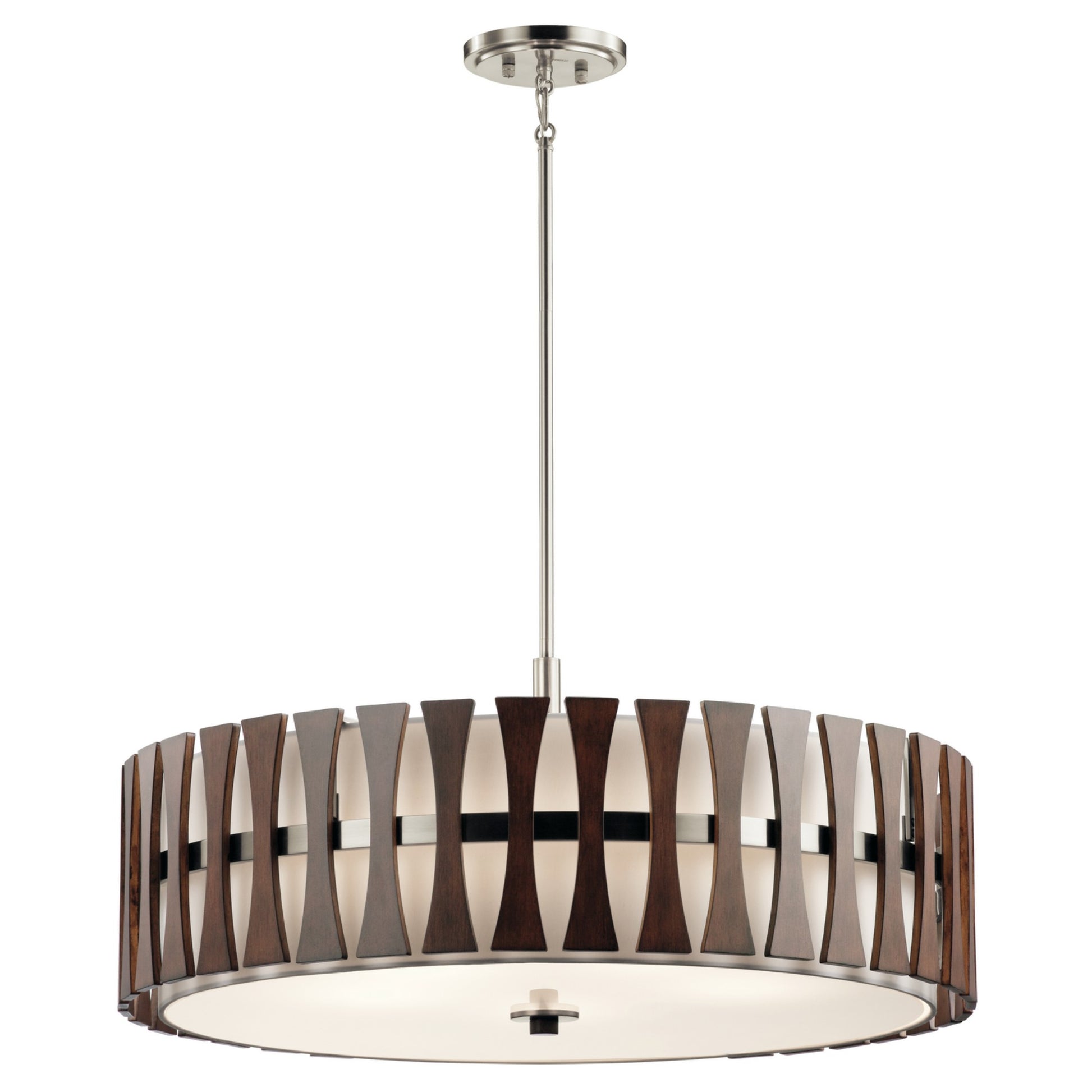 Cirus Convertible Pendant/Semi flush Mount Light, Auburn Stained - Bees Lighting