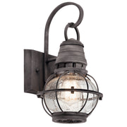 Bridge Point Outdoor Wall Sconce Weathered Zinc - Bees Lighting