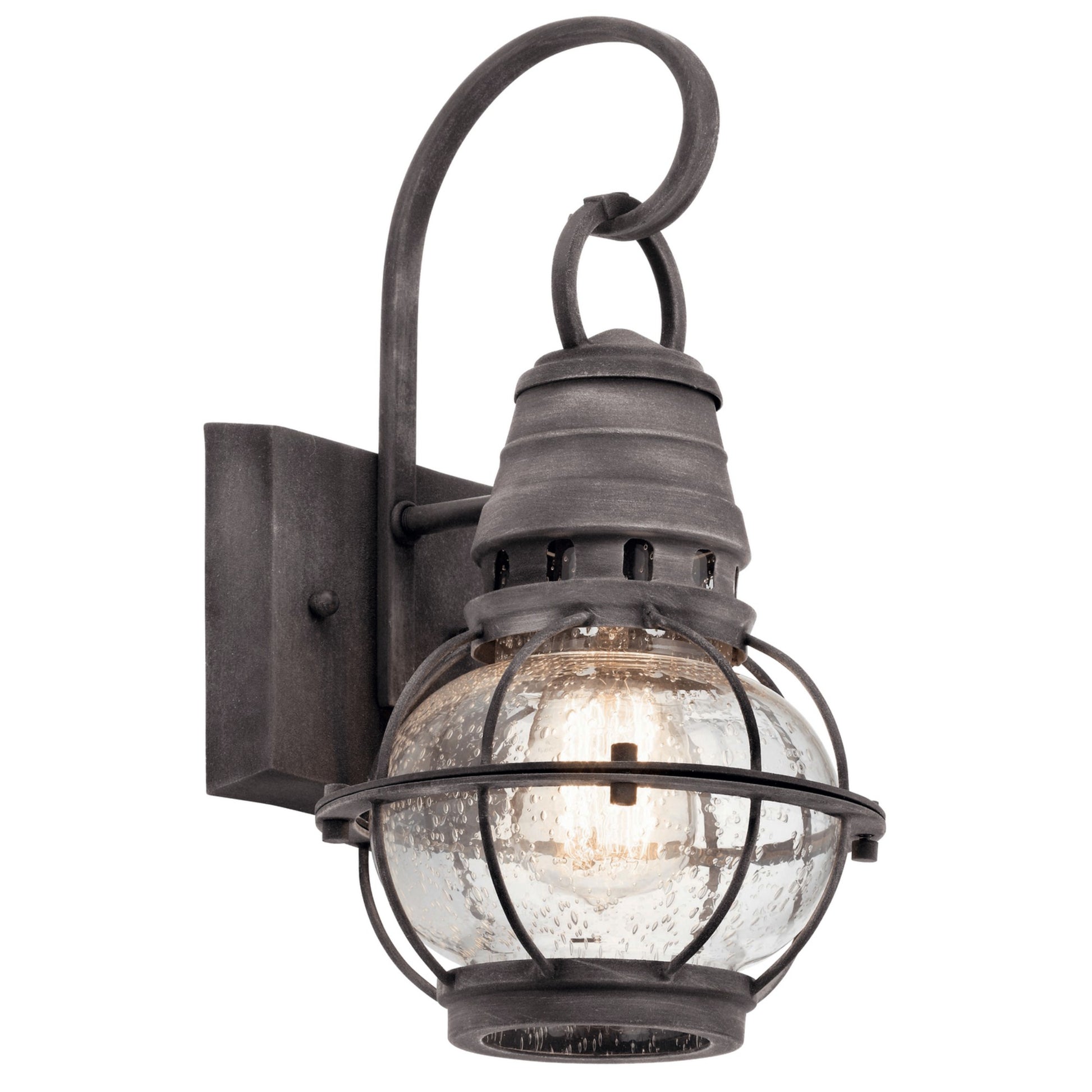Bridge Point Outdoor Wall Sconce Weathered Zinc - Bees Lighting