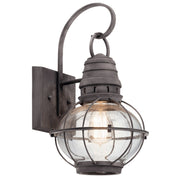 Bridge Point Outdoor Wall Sconce Weathered Zinc - Bees Lighting