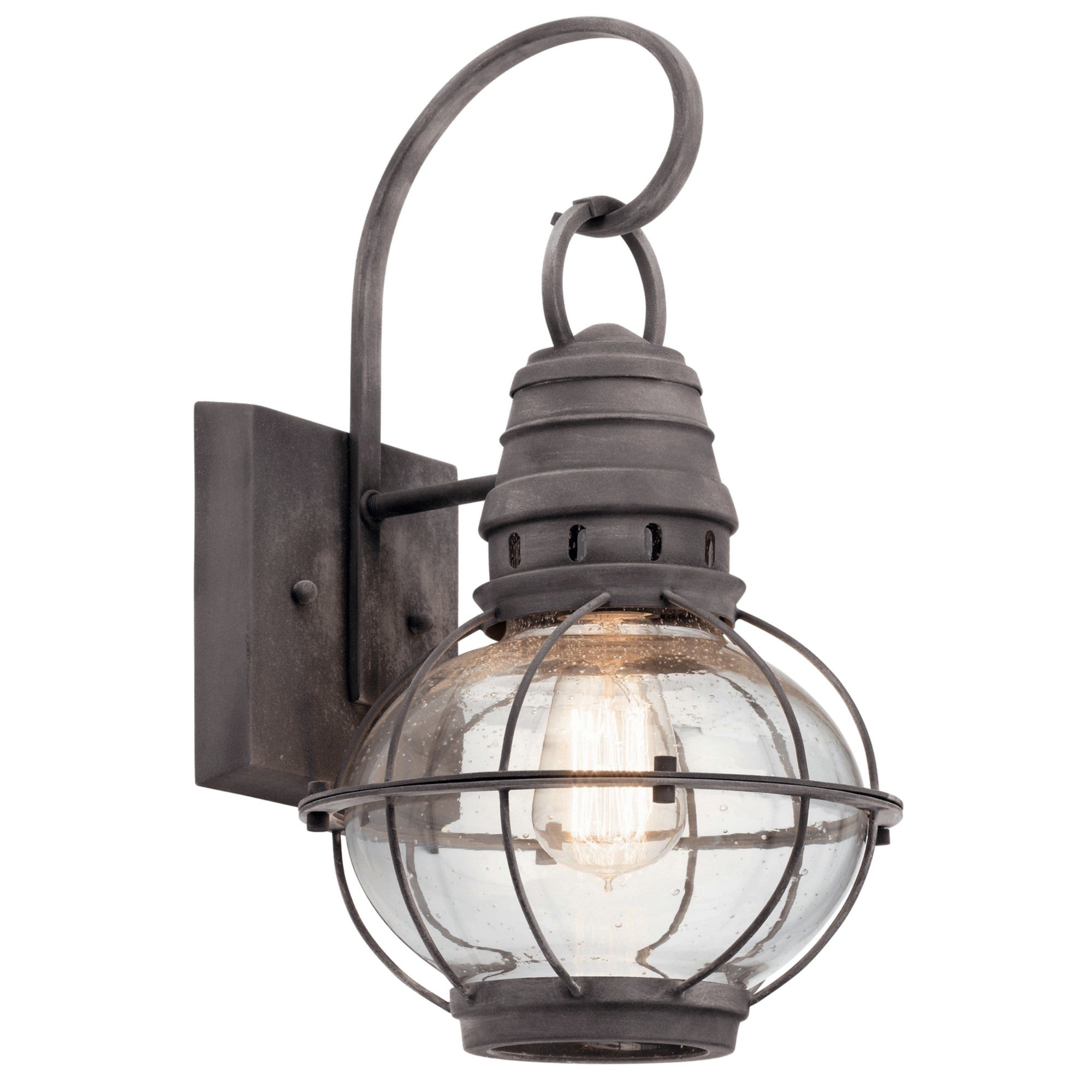 Bridge Point Outdoor Wall Sconce Weathered Zinc - Bees Lighting