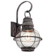 Bridge Point Outdoor Wall Sconce Weathered Zinc - Bees Lighting