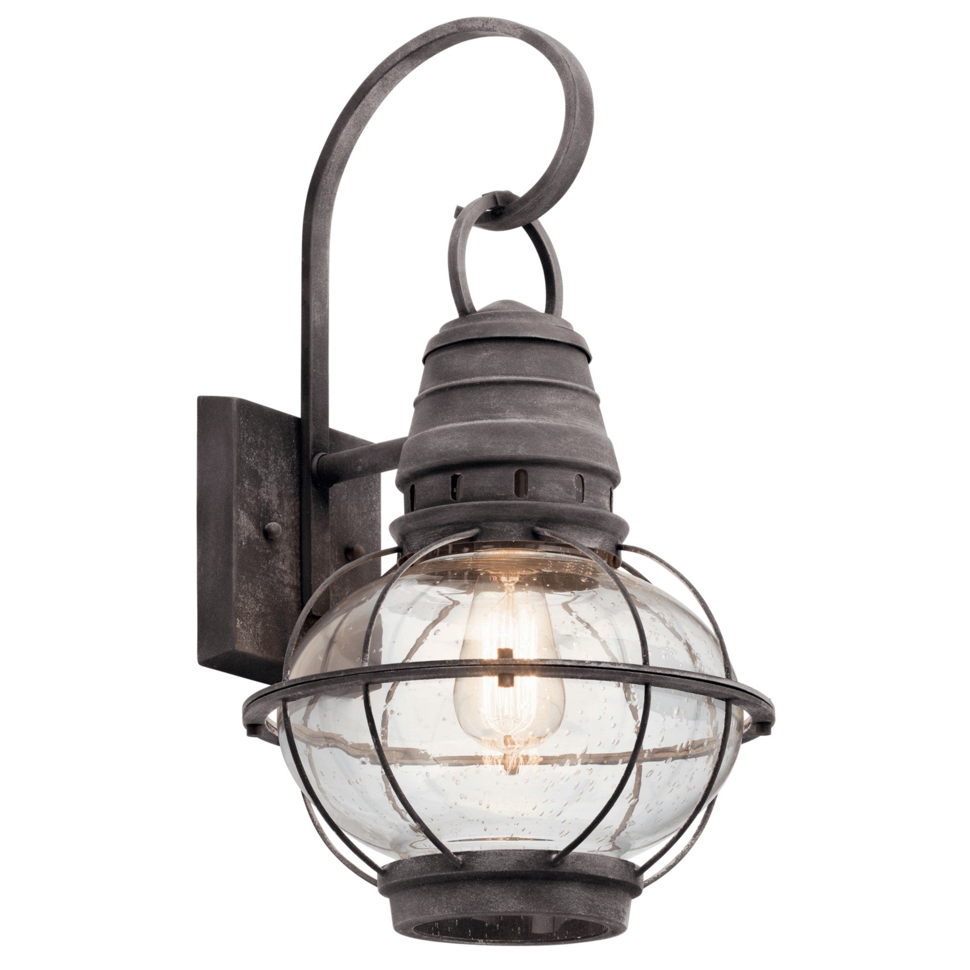 Bridge Point Outdoor Wall Sconce Weathered Zinc - Bees Lighting
