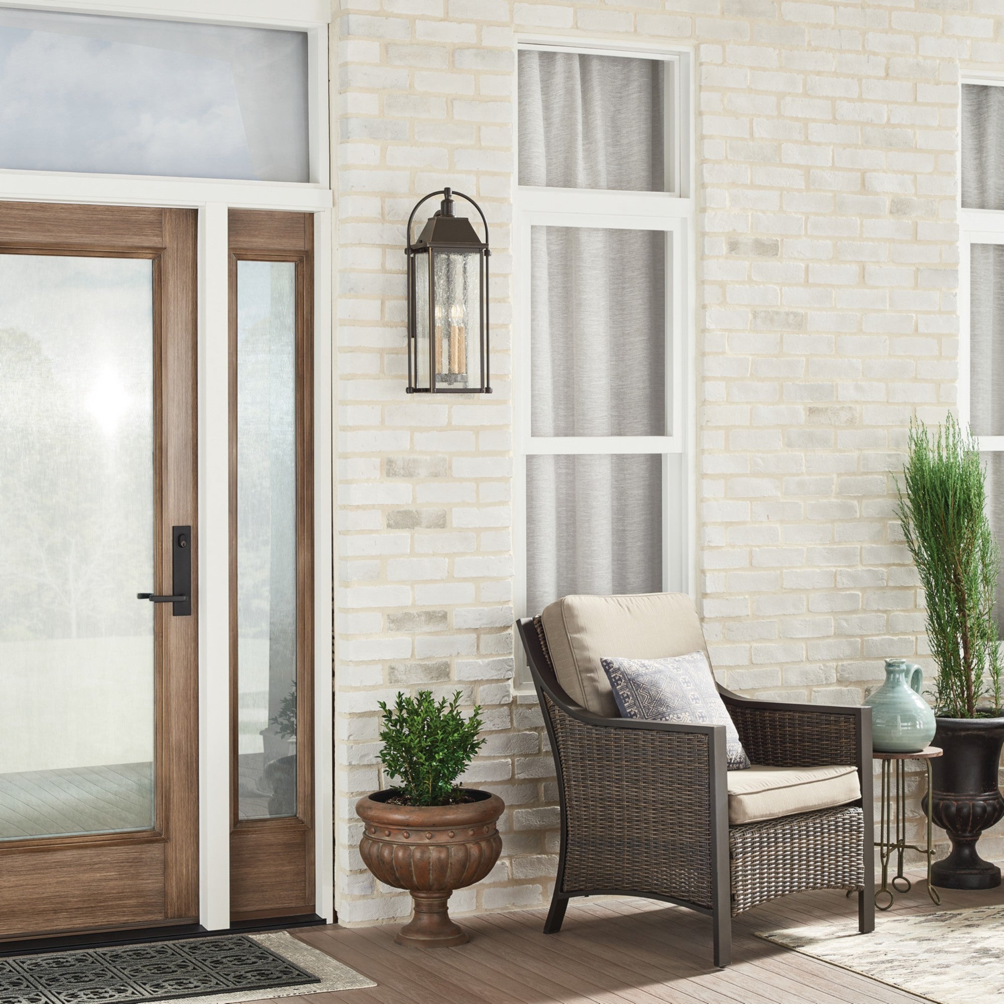 Harbor Row 23" 3-Light Outdoor Wall Light, Olde Bronze Finish - Bees Lighting