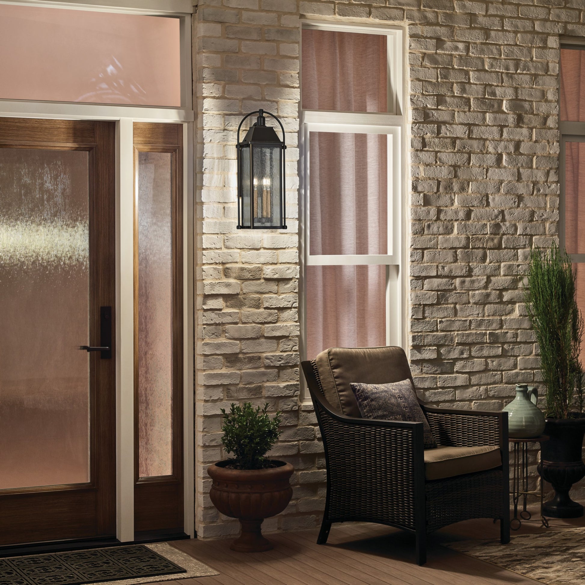 Harbor Row 23" 3-Light Outdoor Wall Light, Olde Bronze Finish - Bees Lighting