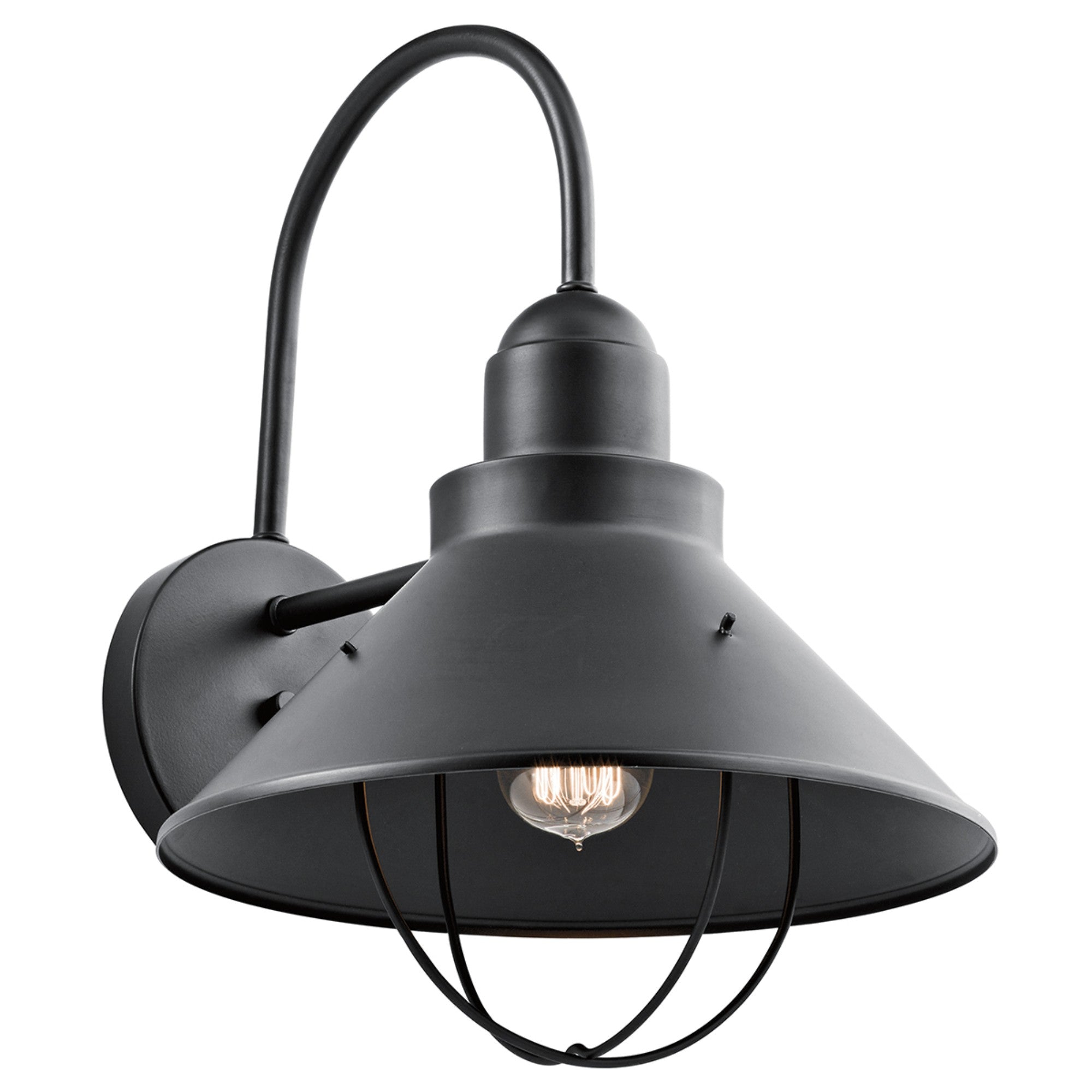 Seaside 17" Outdoor Wall Light, Black Finish - Bees Lighting