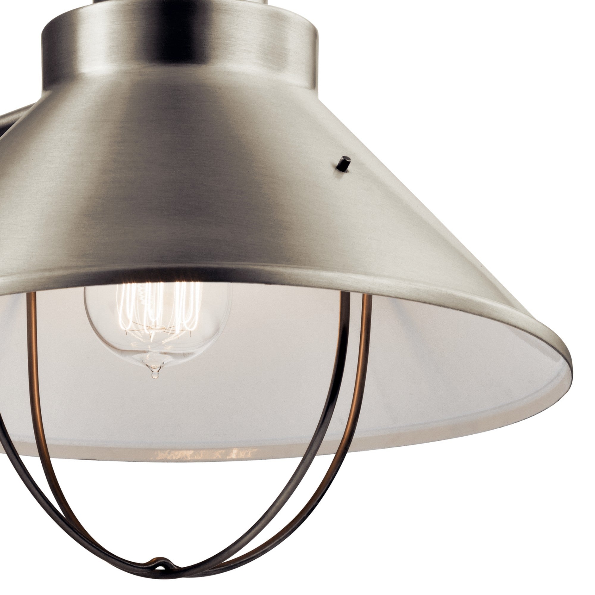 Seaside 17" Outdoor Wall Light, Brushed Nickel Finish - Bees Lighting