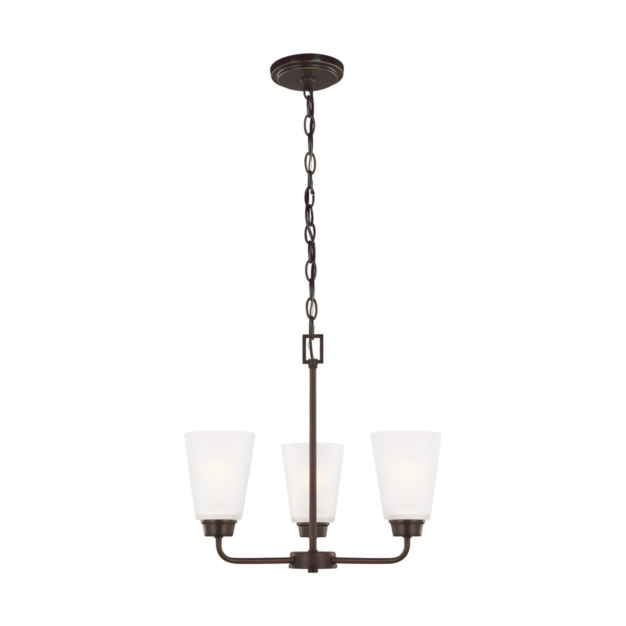 Kerrville 18" 3-Light Chandelier, Bronze Finish - Bees Lighting
