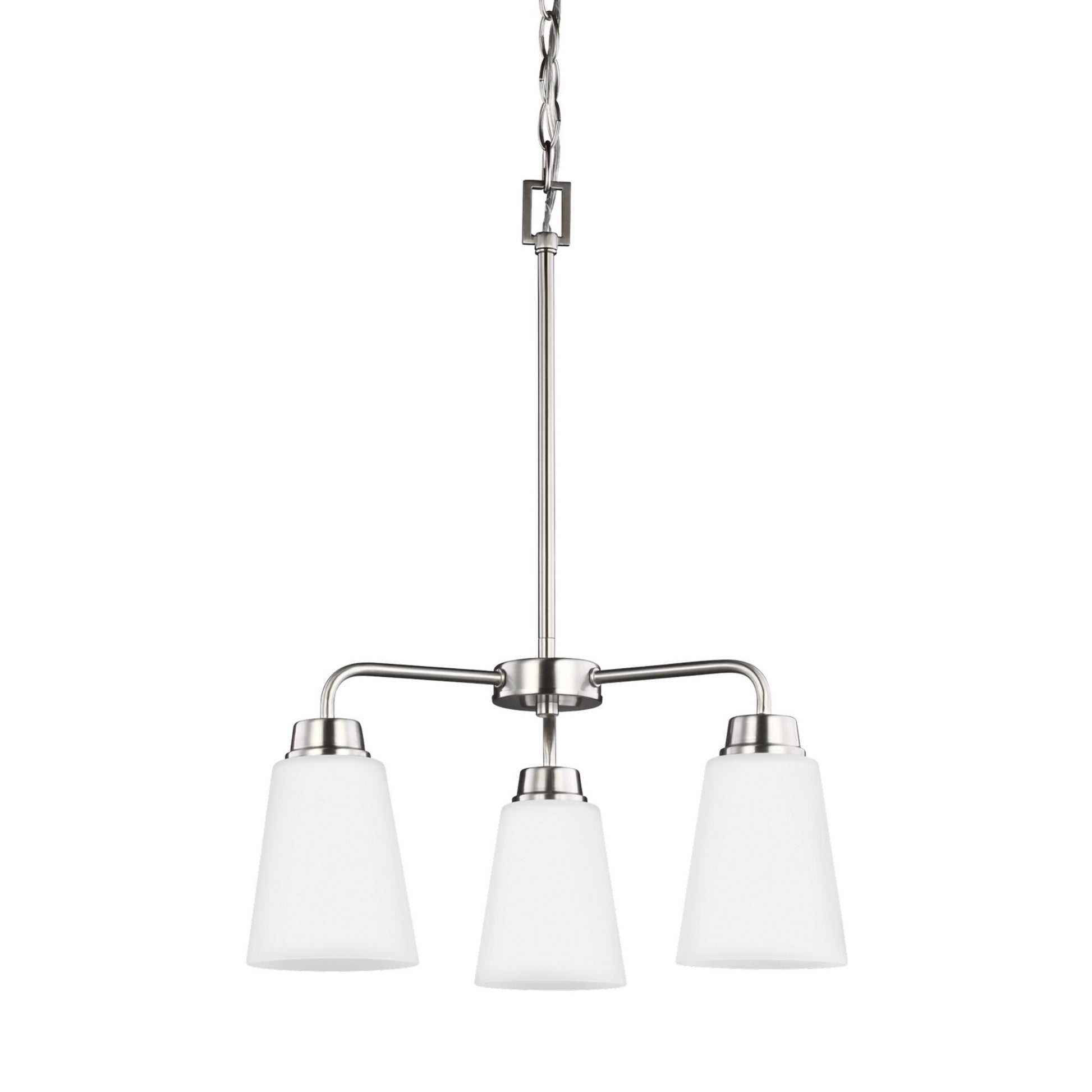 Kerrville 18" 3-Light Chandelier, Brushed Nickel Finish - Bees Lighting