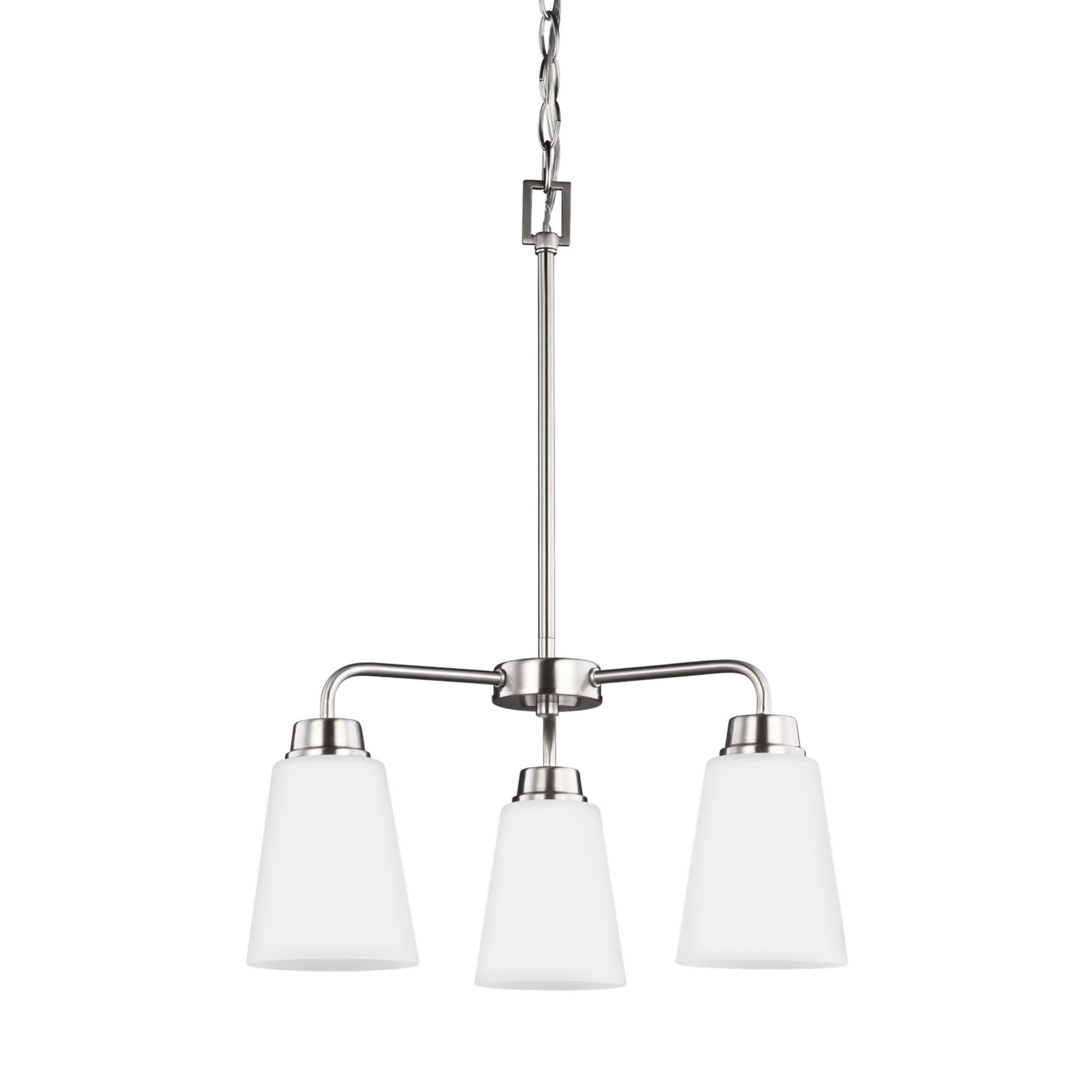Kerrville 18" 3-Light Chandelier, Brushed Nickel Finish - Bees Lighting