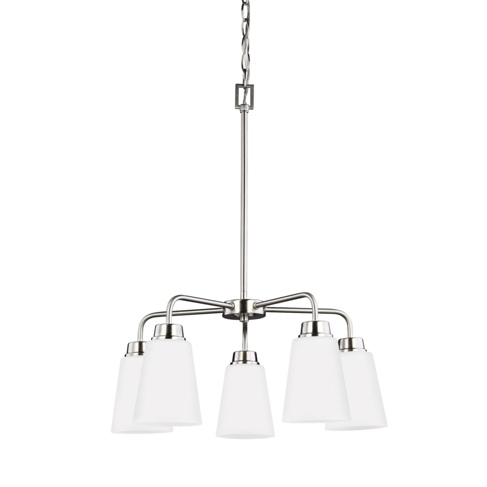 Kerrville 20" 5-Light Chandelier, Brushed Nickel Finish - Bees Lighting