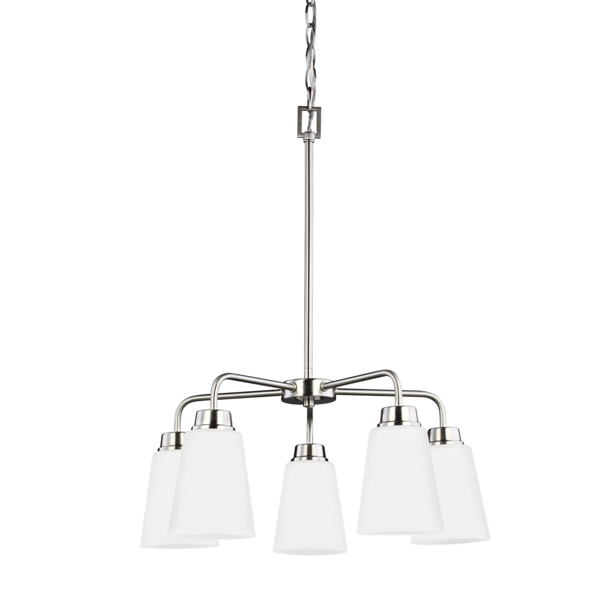 Kerrville 20" 5-Light Chandelier, Brushed Nickel Finish - Bees Lighting