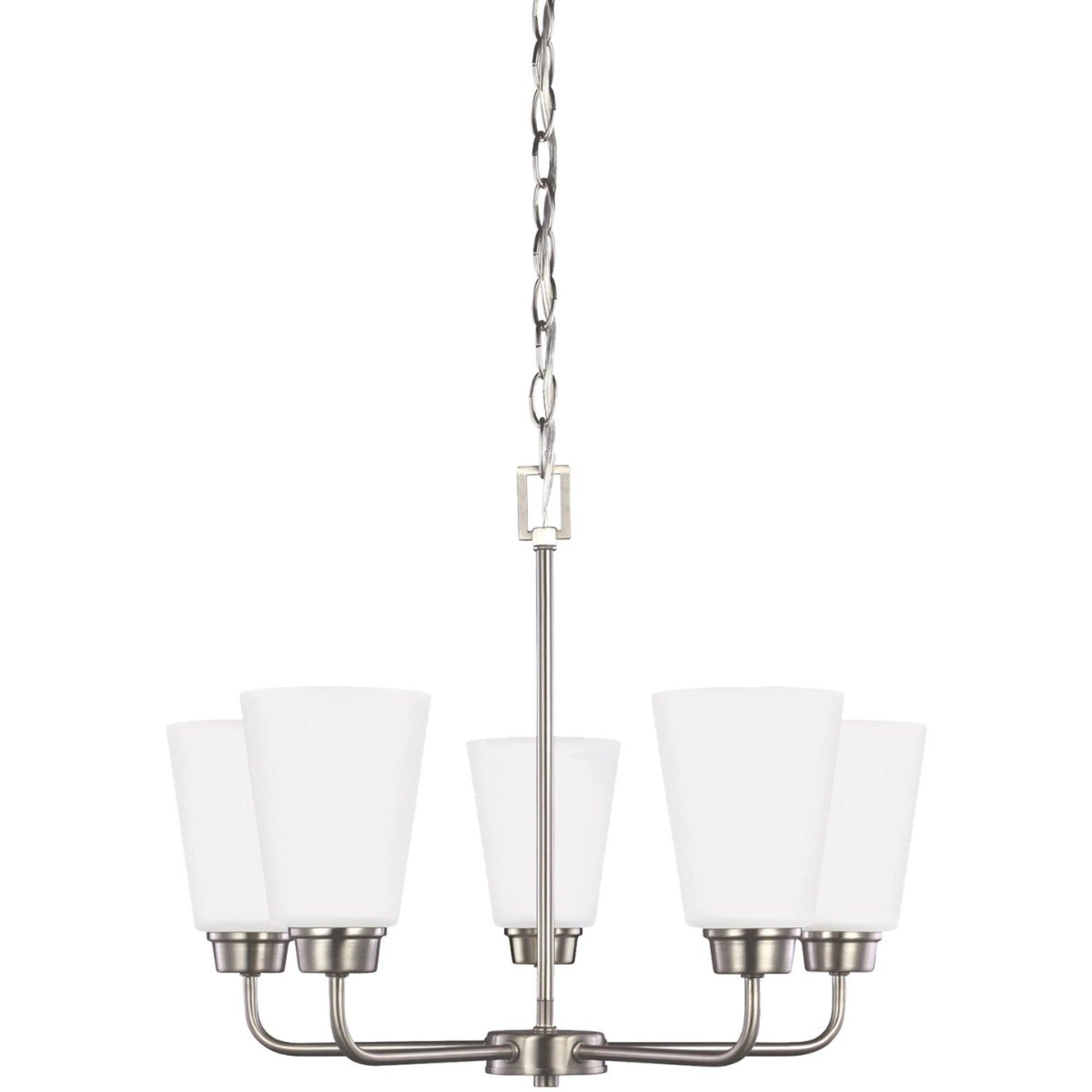 Kerrville 20" 5-Light Chandelier, Brushed Nickel Finish - Bees Lighting