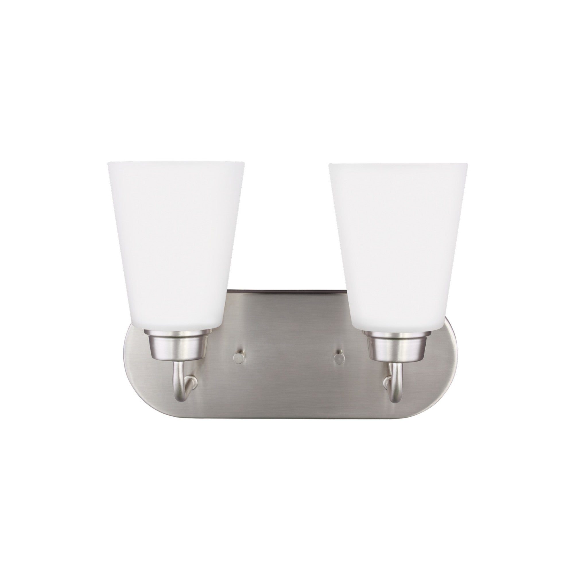 Kerrville 12" 2-Light Bathroom Vanity, Brushed Nickel Finish - Bees Lighting