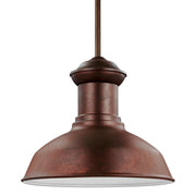 Fredricksburg 13" Outdoor Pendant, Weathered Copper Finish - Bees Lighting