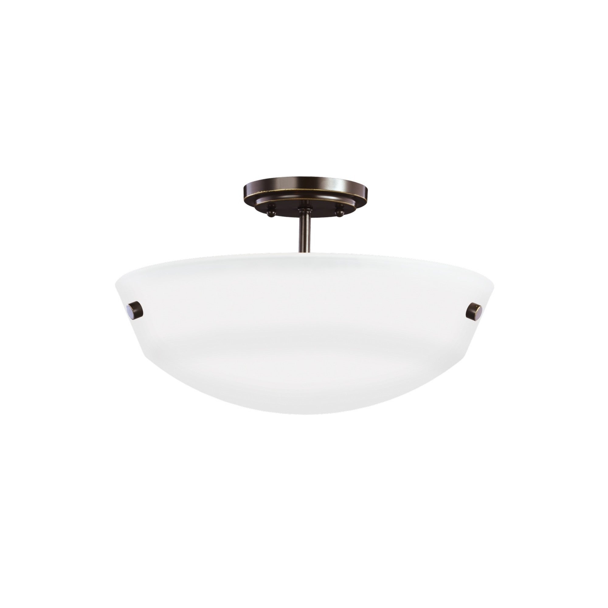 Kerrville 15" 2-Light Semi-Flush Convertible Pendant, Bronze Finish - Bees Lighting