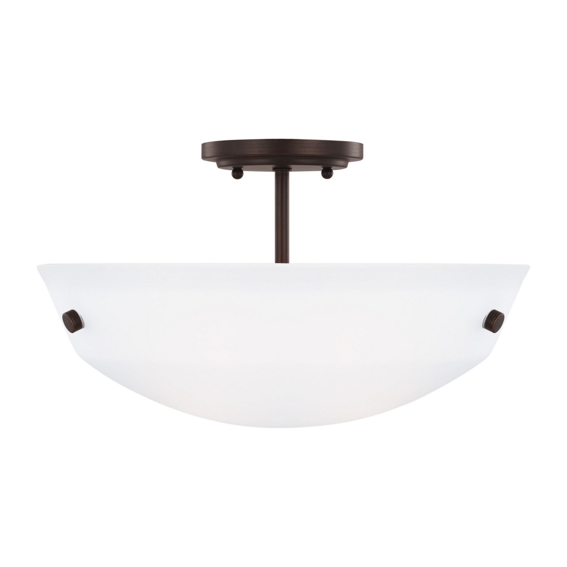 Kerrville 15" 2-Light Semi-Flush Convertible Pendant, Bronze Finish - Bees Lighting